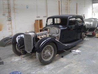 Alvis 1936 Restoration - Back from painting