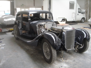 Alvis 1936 Restoration - Back from painting