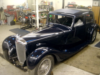 Alvis 1936 Restoration - Just back from the painters
